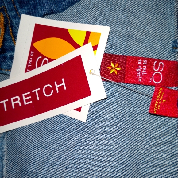 Blue Denim Jean Jacket, Size L, New with Tags - Picture 4 of 4